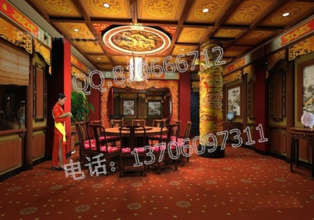 中式酒店餐廳家具